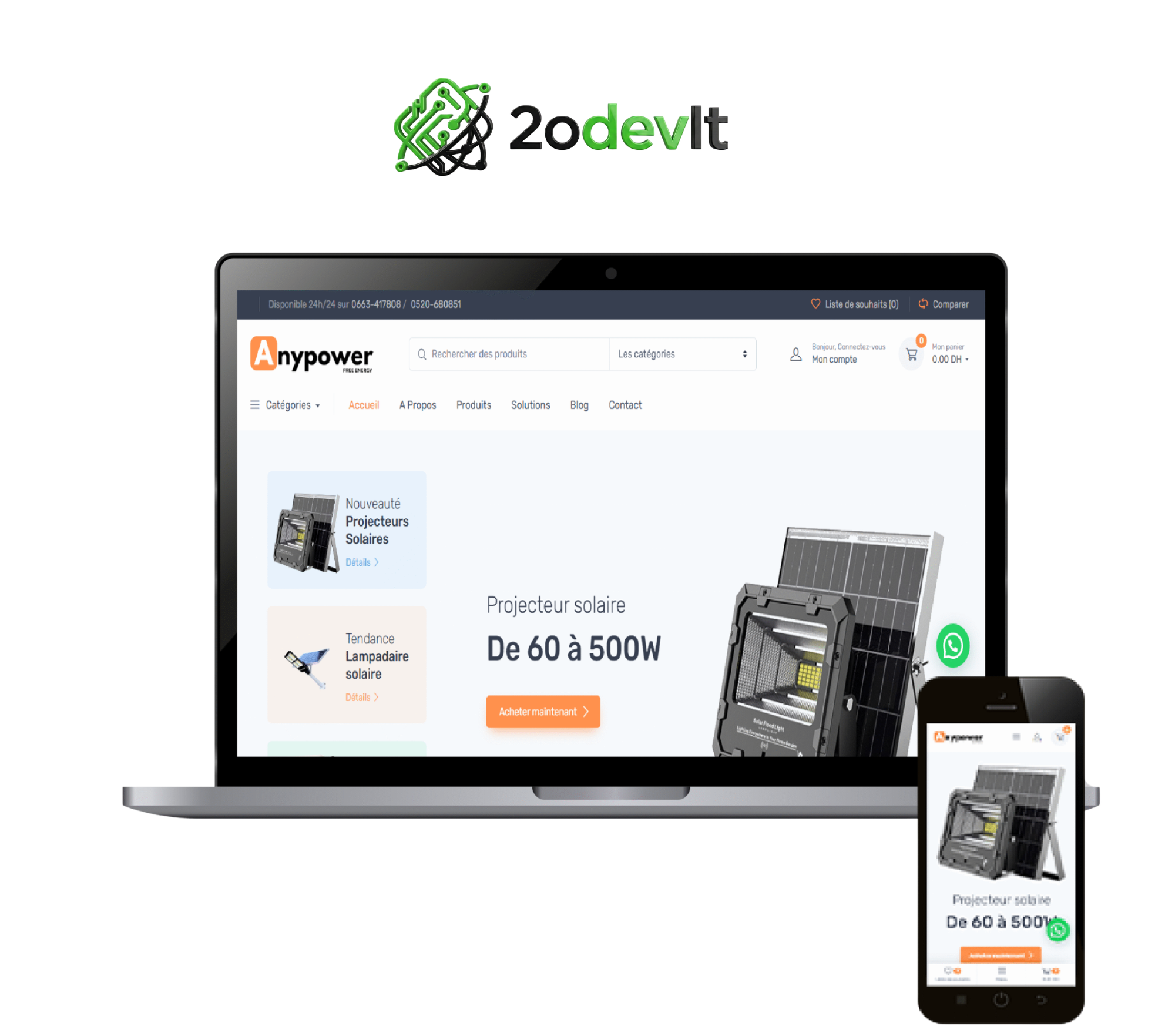 Création d’un Site Web E-Commerce Moderne pour AnyPower