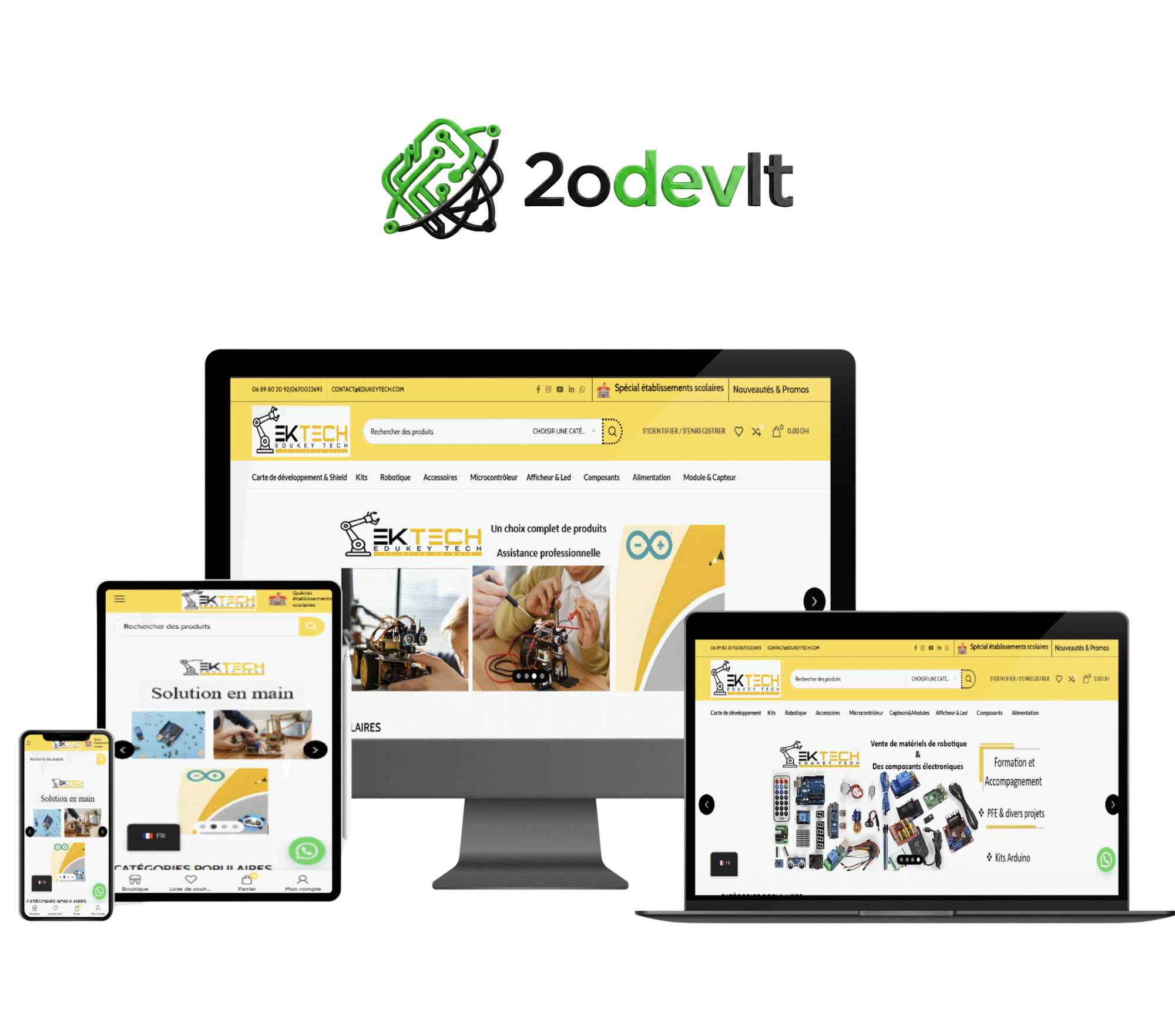 Création d’un Site Web E-Commerce Professionnel pour EKTECH